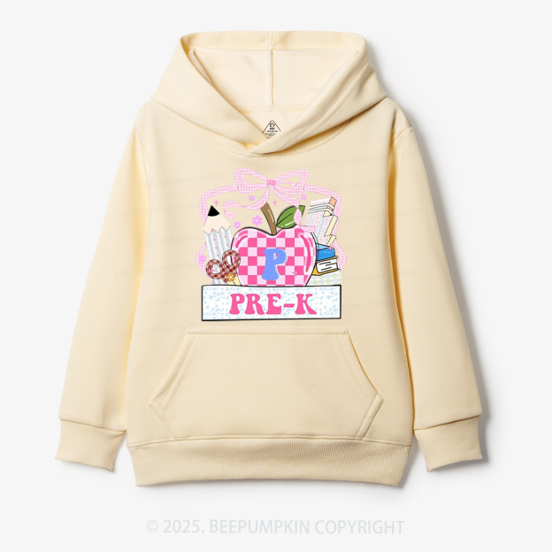 Personalized Checkered Apple Days Kid's Hoodies Beepumpkin