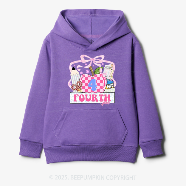 Personalized Checkered Apple Days Kid's Hoodies Beepumpkin