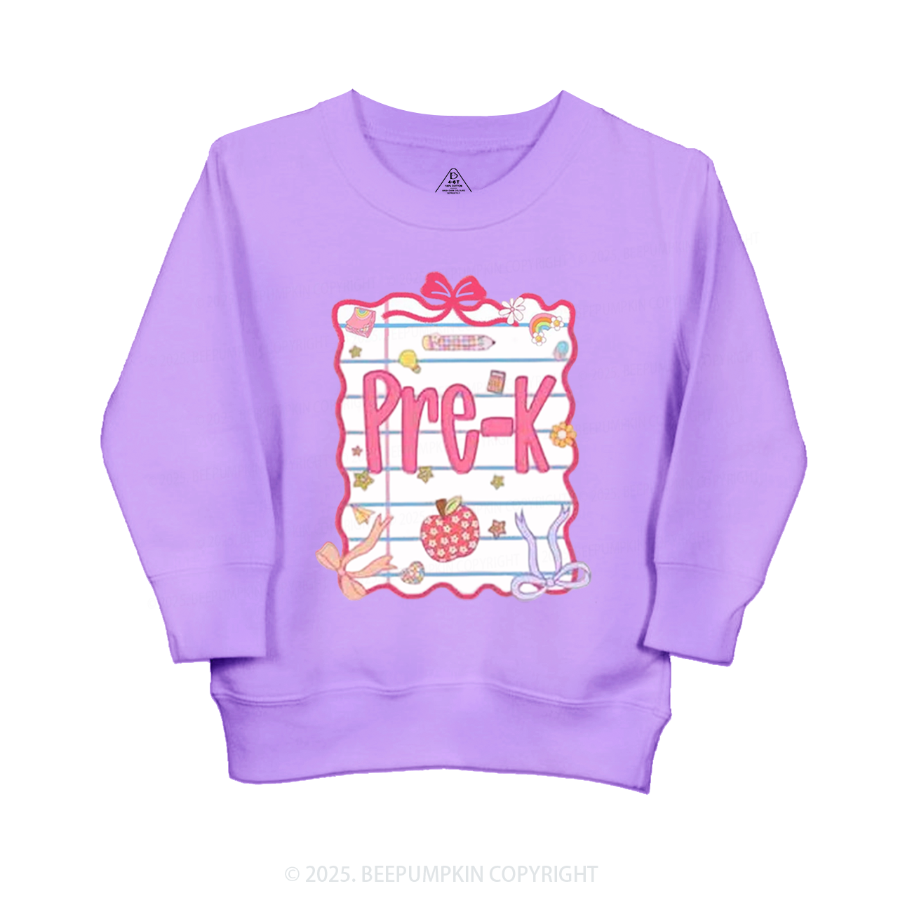 Personalized Pink Bow Grade Kid's Sweatshirt