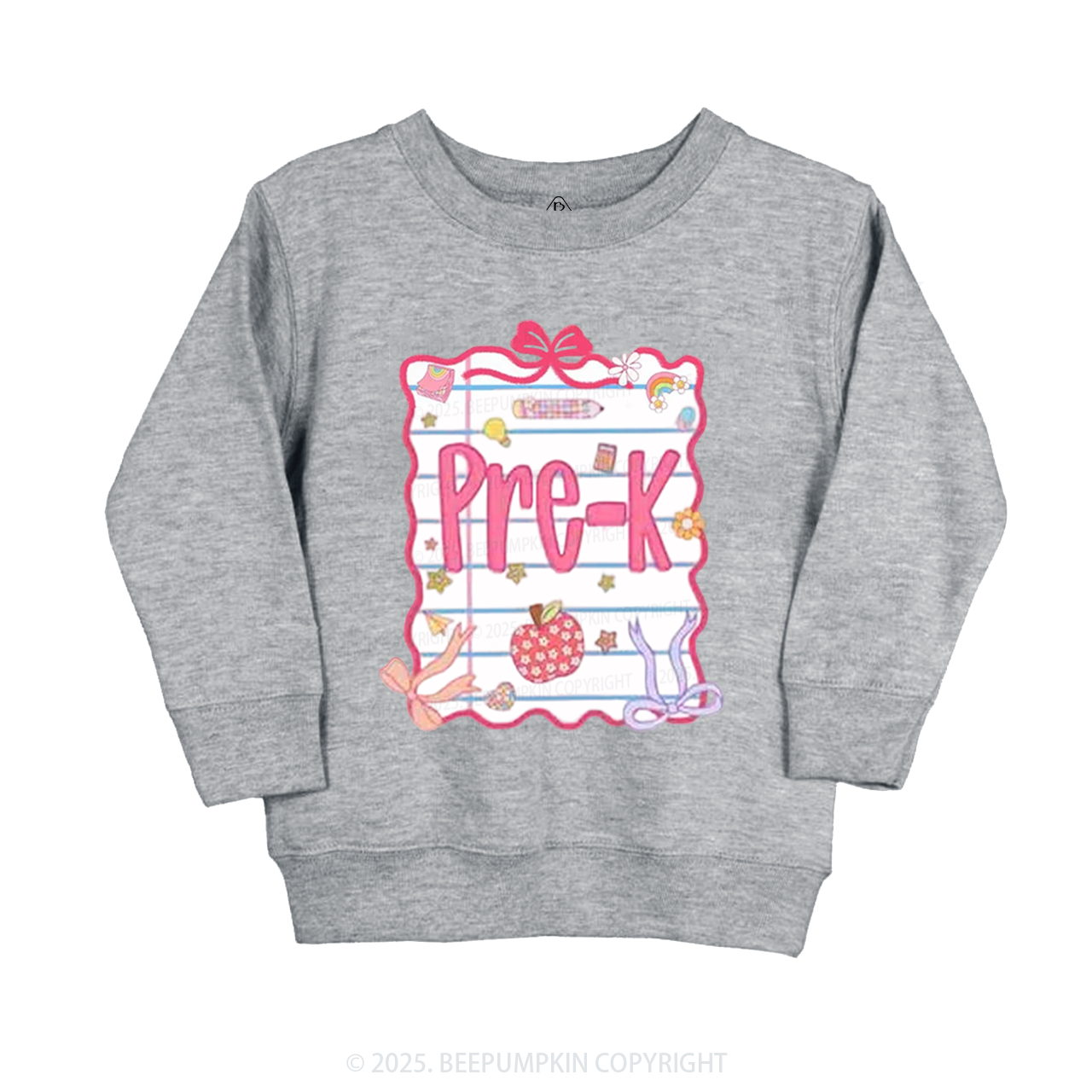 Personalized Pink Bow Grade Kid's Sweatshirt