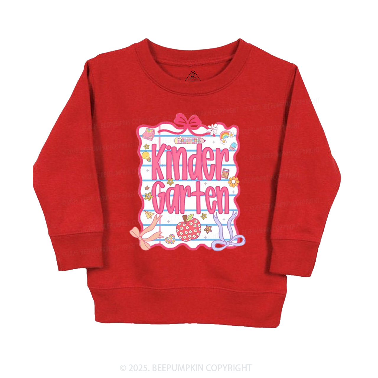 Personalized Pink Bow Grade Kid's Sweatshirt