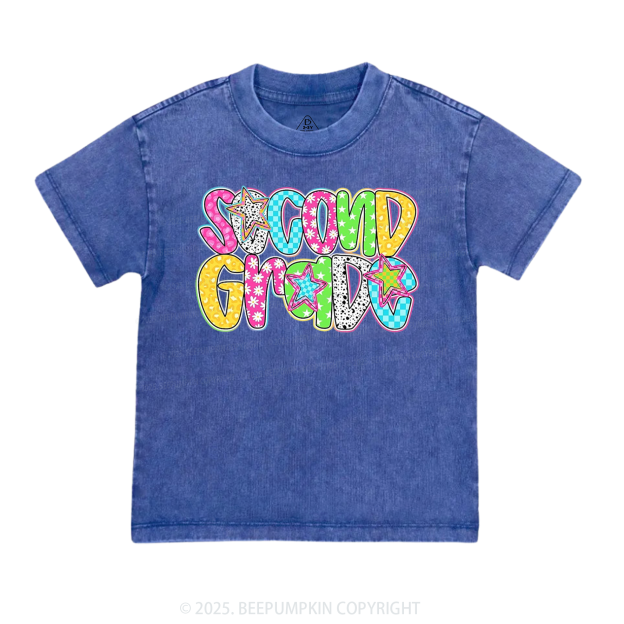 Personalized Grade Glow Up Toddler&Kids Washed Tees