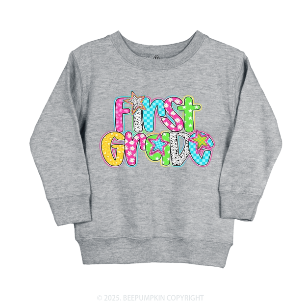 Personalized Grade Glow Up Kid's Sweatshirt