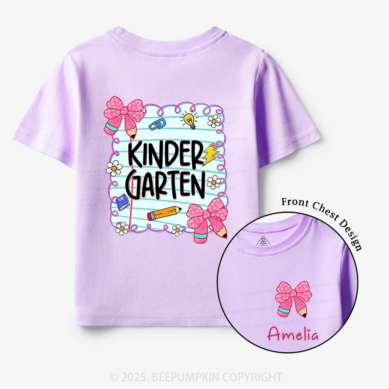 Personalized First Day Of School Toddler&Kid's Tees Beepumpkin
