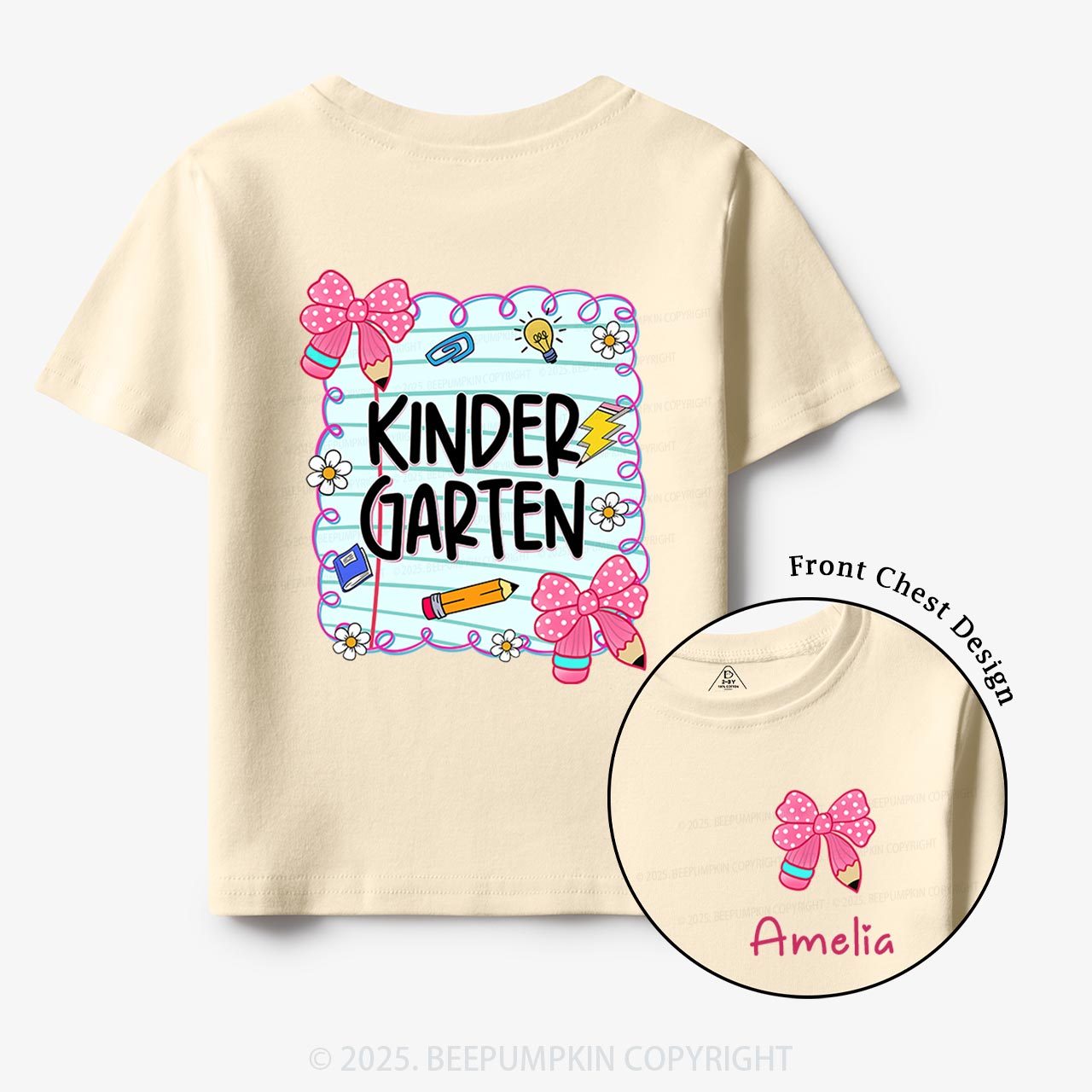 Personalized First Day Of School Toddler&Kid's Tees Beepumpkin