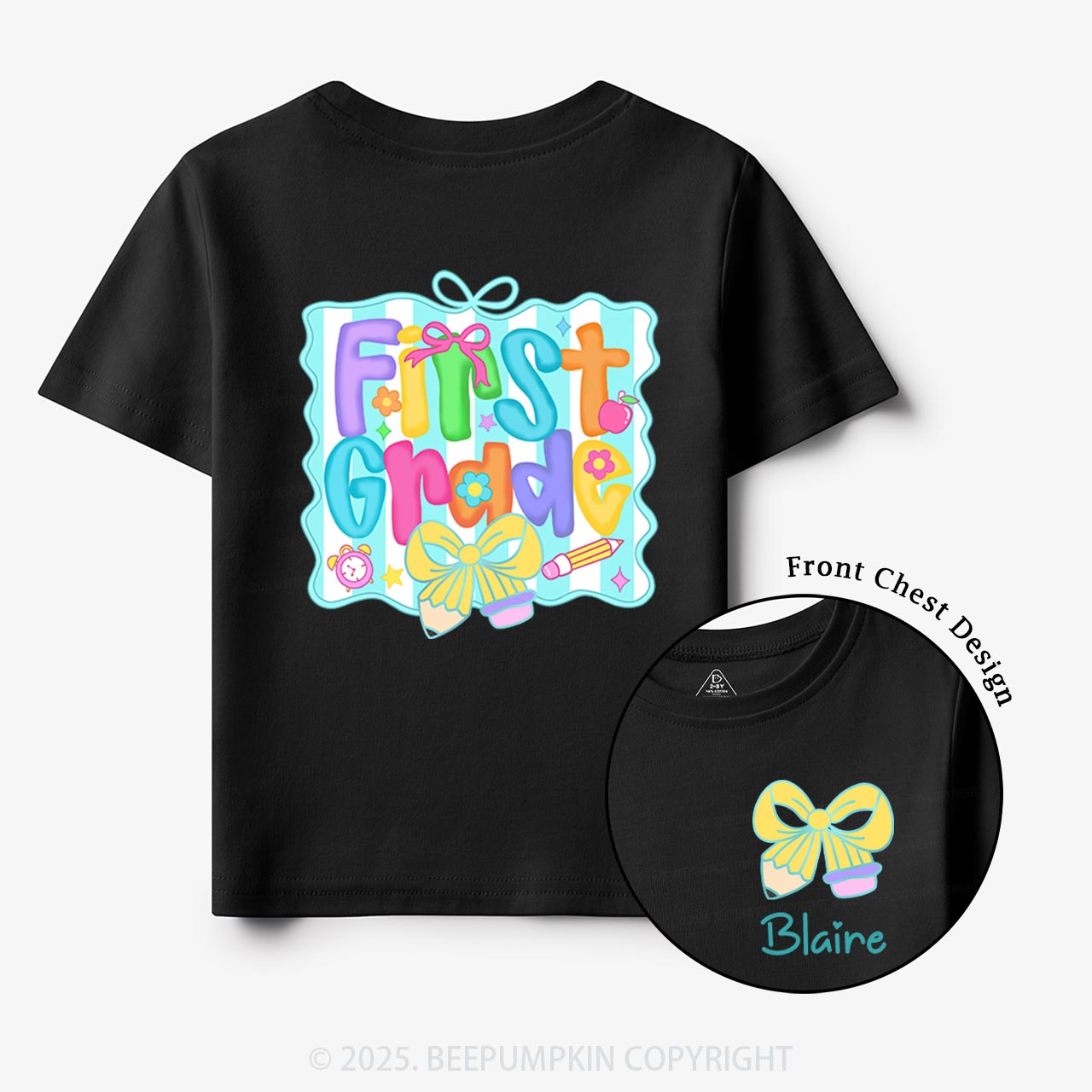 Personalized Learning in Color Toddler&Kid's Tees Beepumpkin