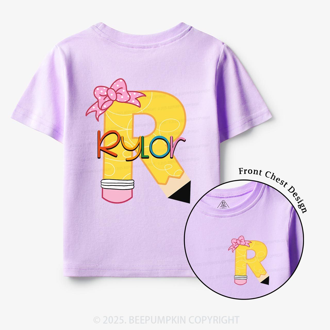 Personalized Pencil Perfect Name Toddler&Kid's Tees Beepumpkin