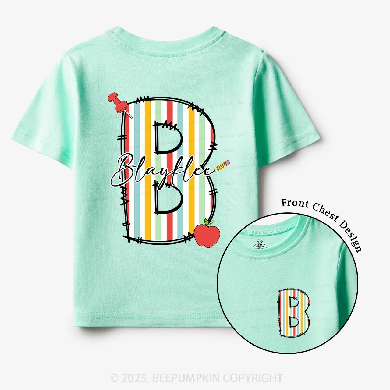 Personalized Alphabet Name Toddler&Kid's Tees Beepumpkin