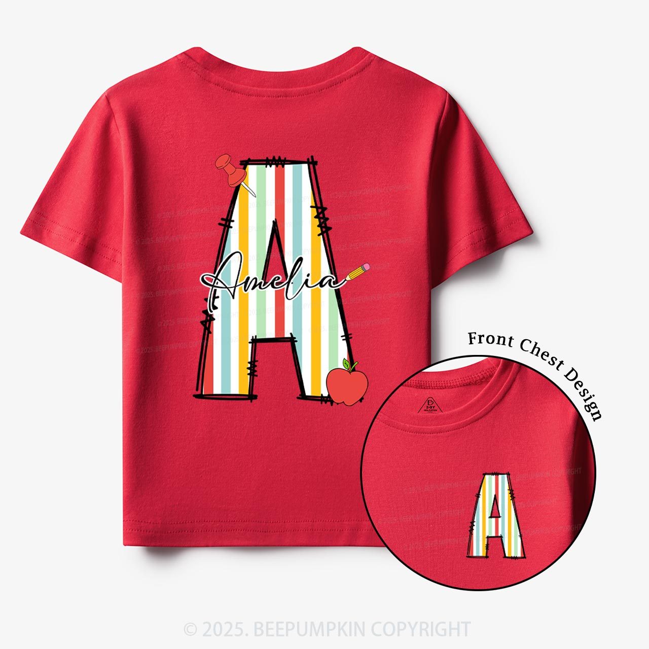 Personalized Alphabet Name Toddler&Kid's Tees Beepumpkin