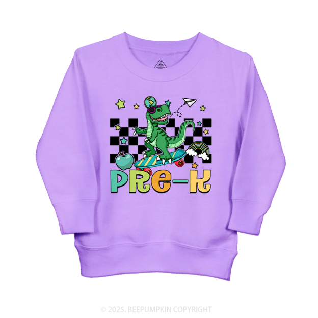 Personalized T-Rex For Boy Kid's Sweatshirt