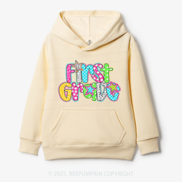 Personalized Grade Glow Up Kid's Hoodies Beepumpkin