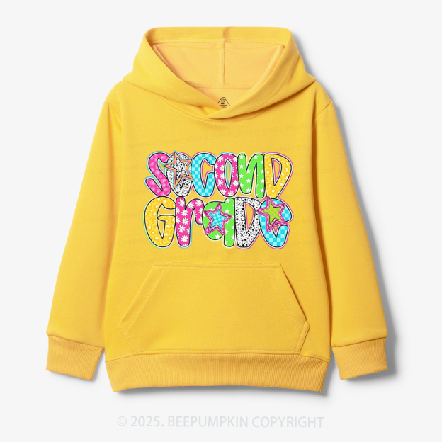 Personalized Grade Glow Up Kid's Hoodies Beepumpkin