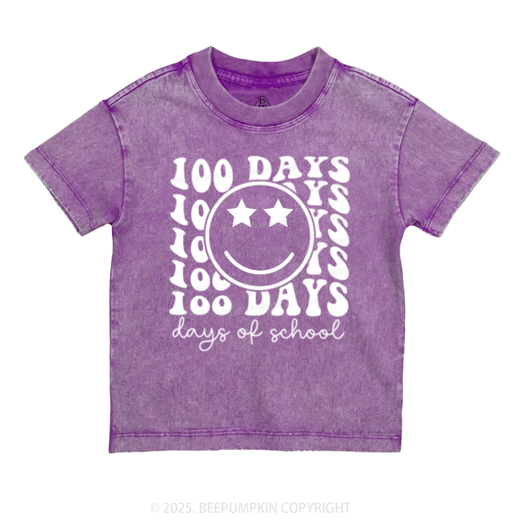 100 Days Of School Toddler&Kids Washed Tees