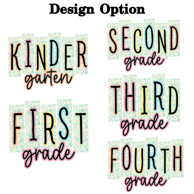 Personalized Floral School Days Toddler&Kids Washed Tees