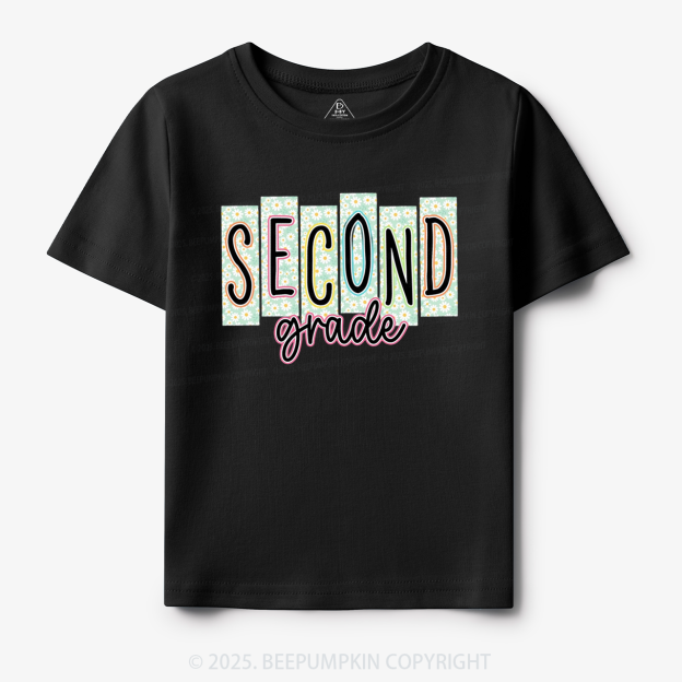 Personalized Floral School Days Toddler&Kid's Tees Beepumpkin