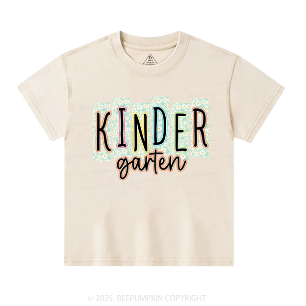 Personalized Floral School Days Toddler&Kids Washed Tees