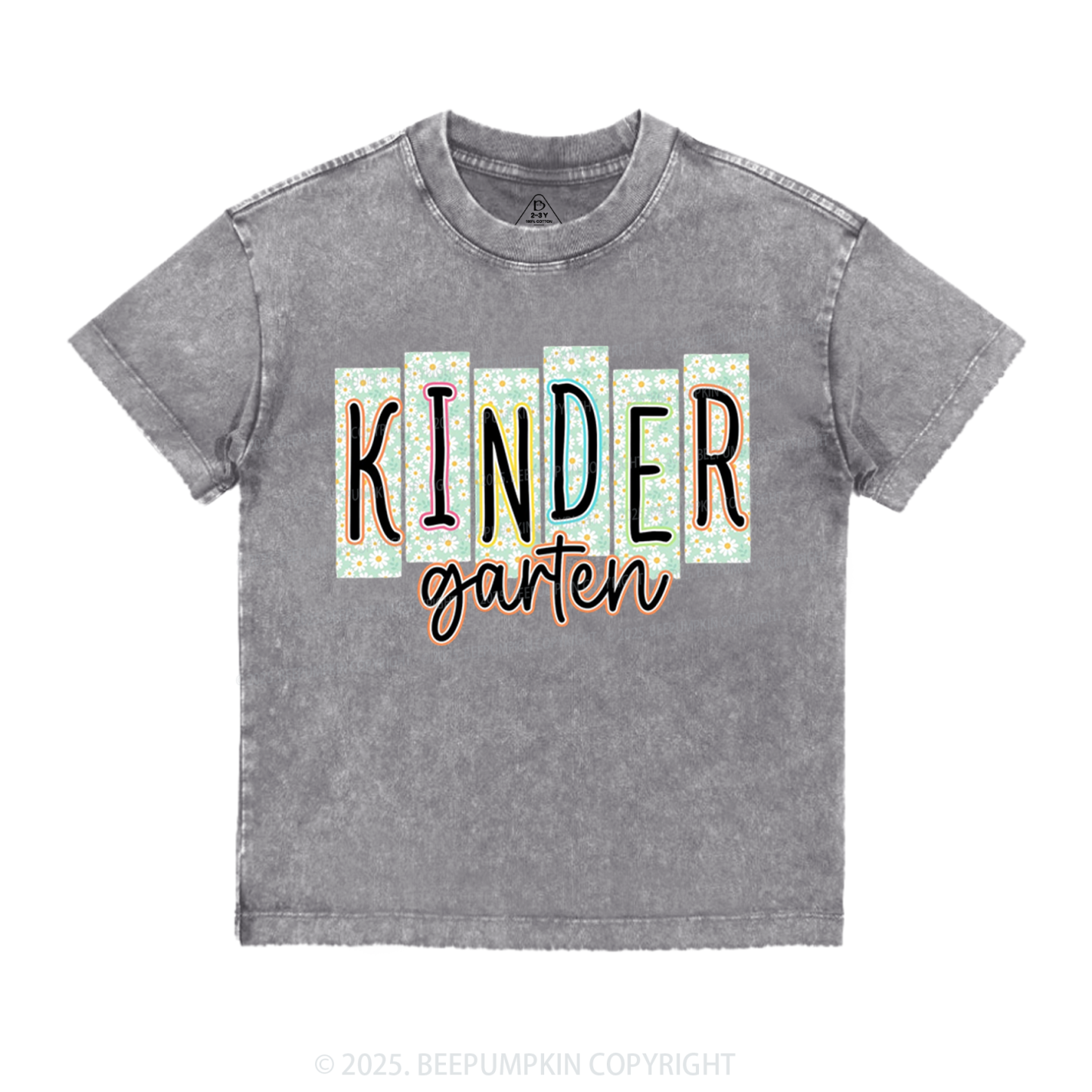 Personalized Floral School Days Toddler&Kids Washed Tees