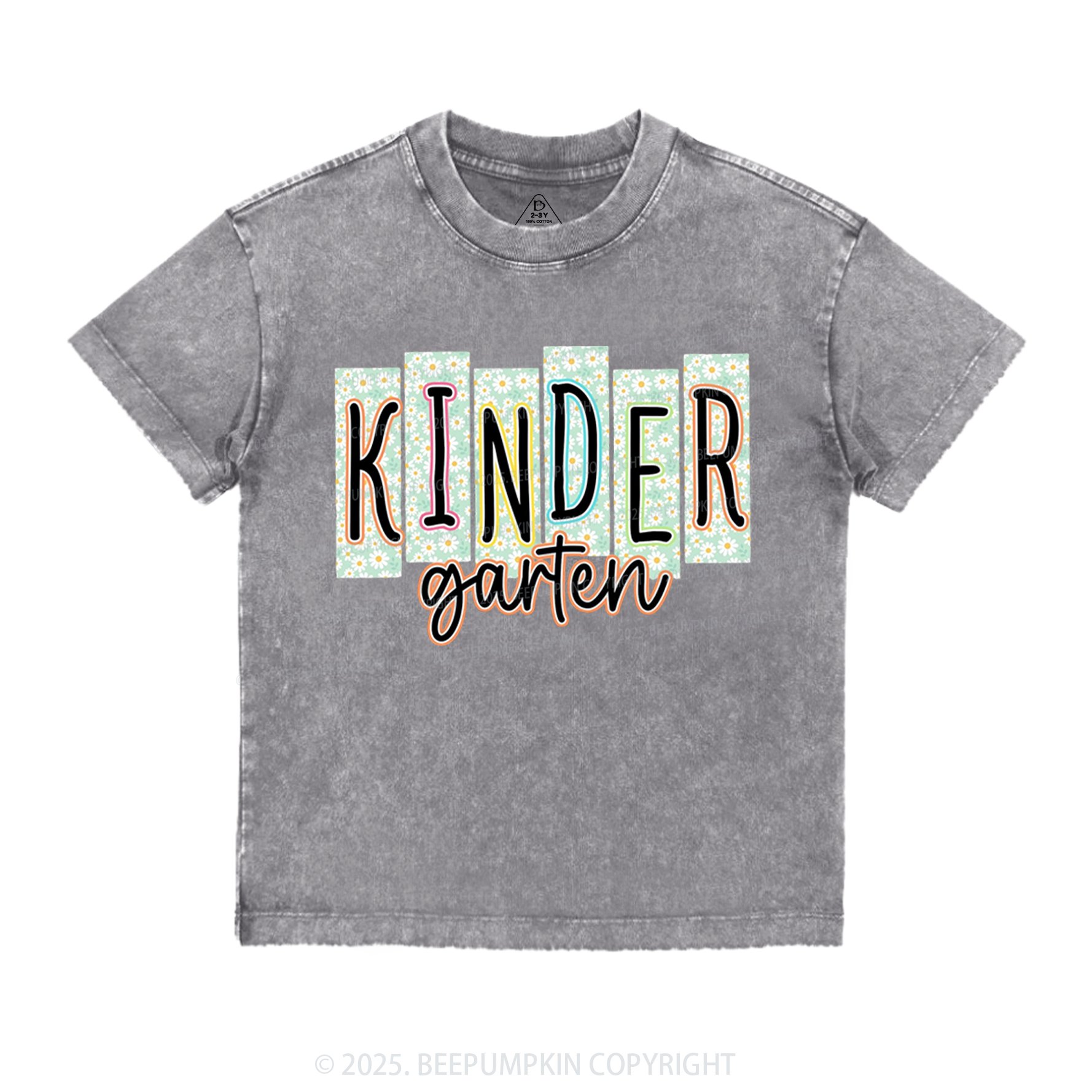 Personalized Floral School Days Toddler&Kids Washed Tees