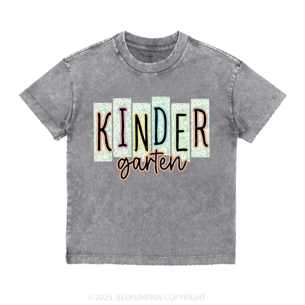 Personalized Floral School Days Toddler&Kids Washed Tees