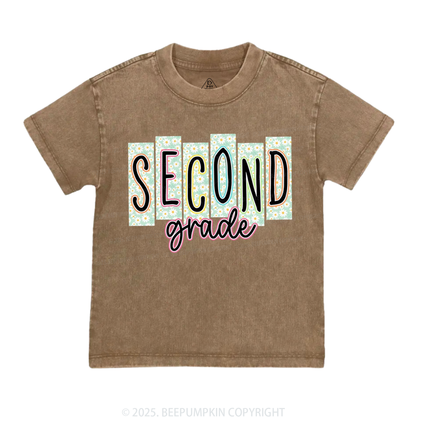 Personalized Floral School Days Toddler&Kids Washed Tees