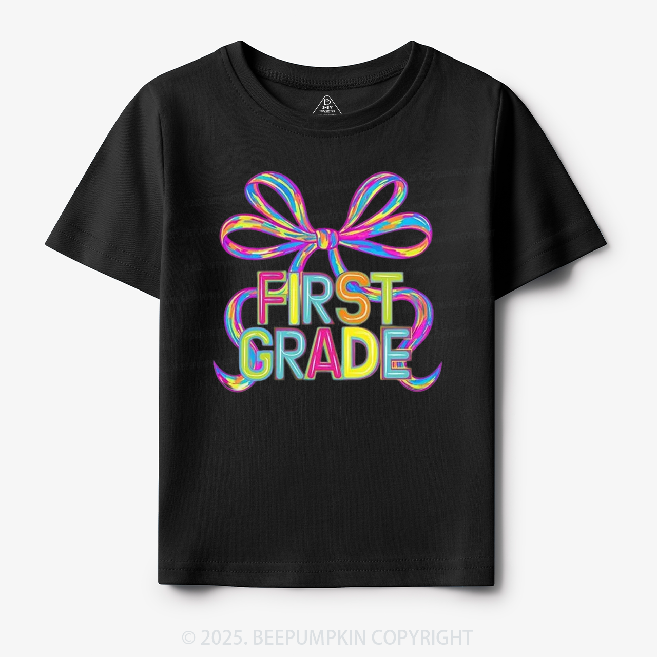 Personalized Rainbow Ribbons Grade Toddler&Kid's Tees Beepumpkin