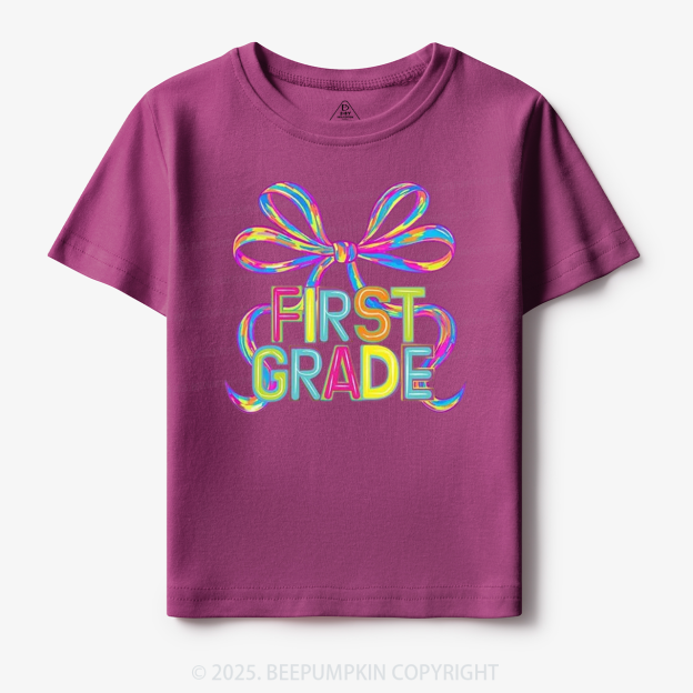 Personalized Rainbow Ribbons Grade Toddler&Kid's Tees Beepumpkin