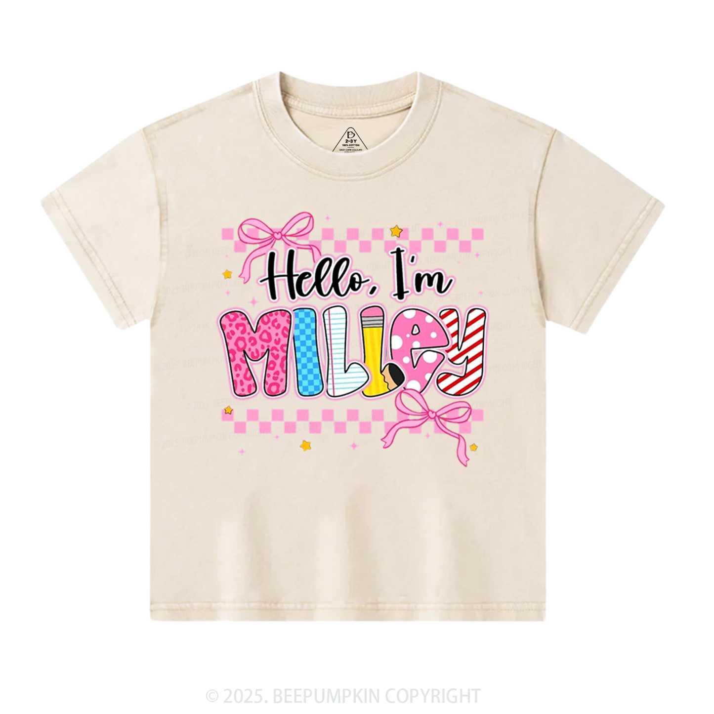 Personalized Sweet & Sassy Toddler&Kids Washed Tees