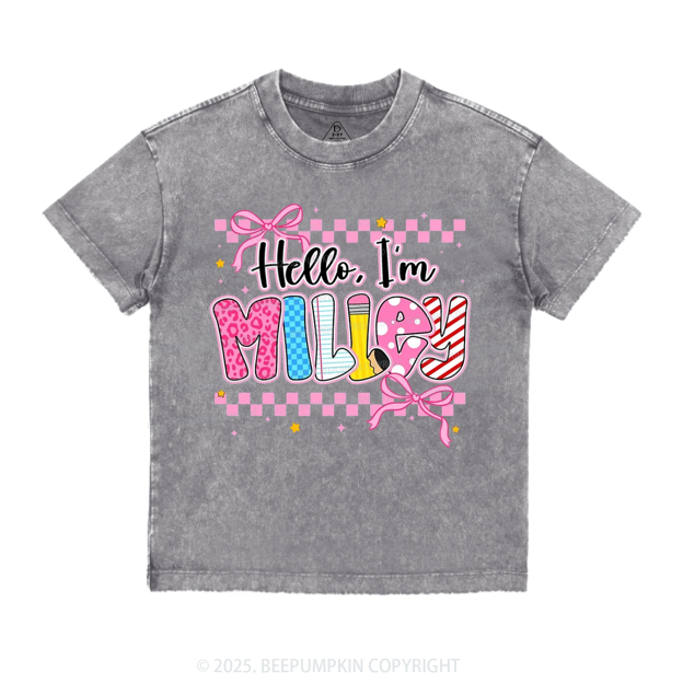 Personalized Sweet & Sassy Toddler&Kids Washed Tees