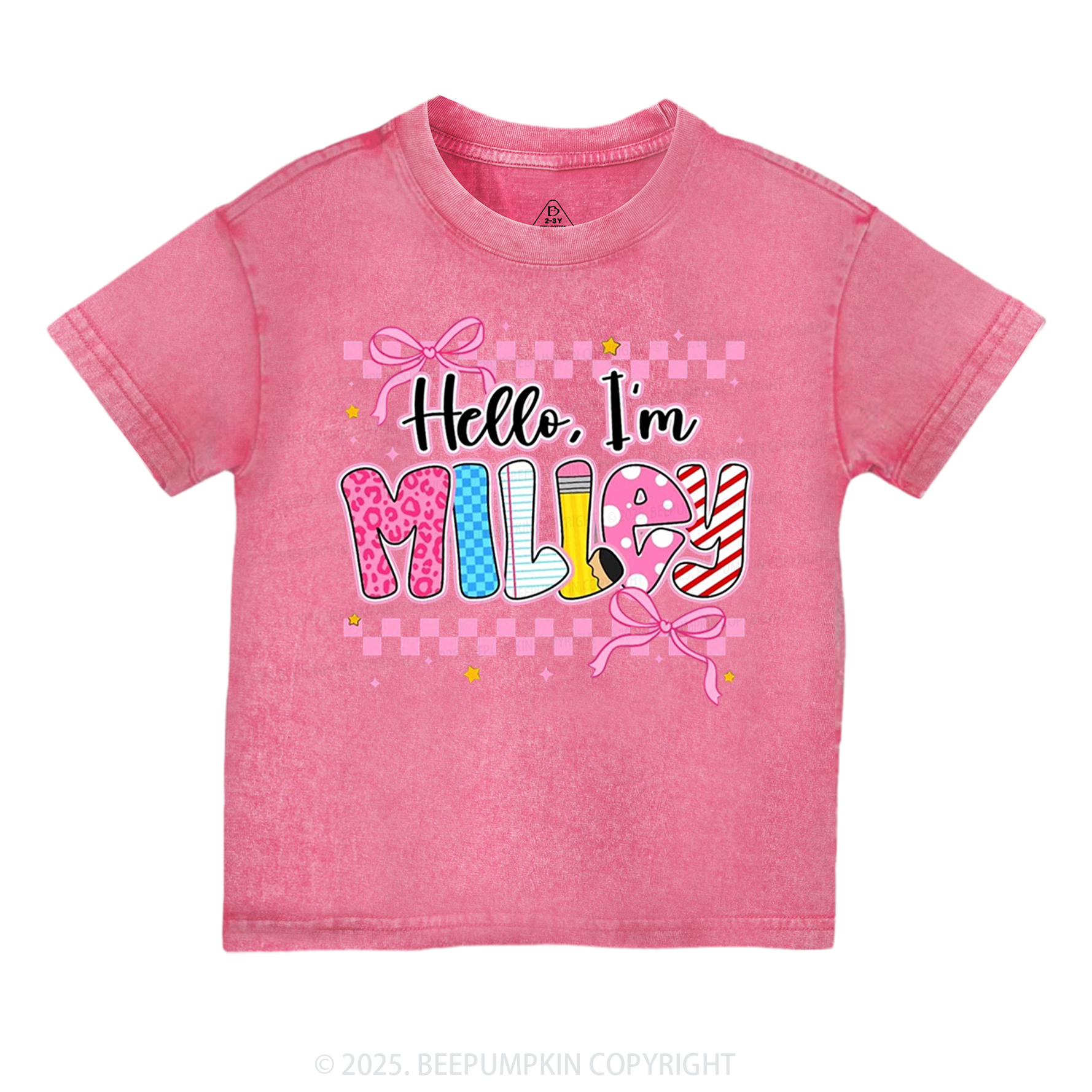 Personalized Sweet & Sassy Toddler&Kids Washed Tees