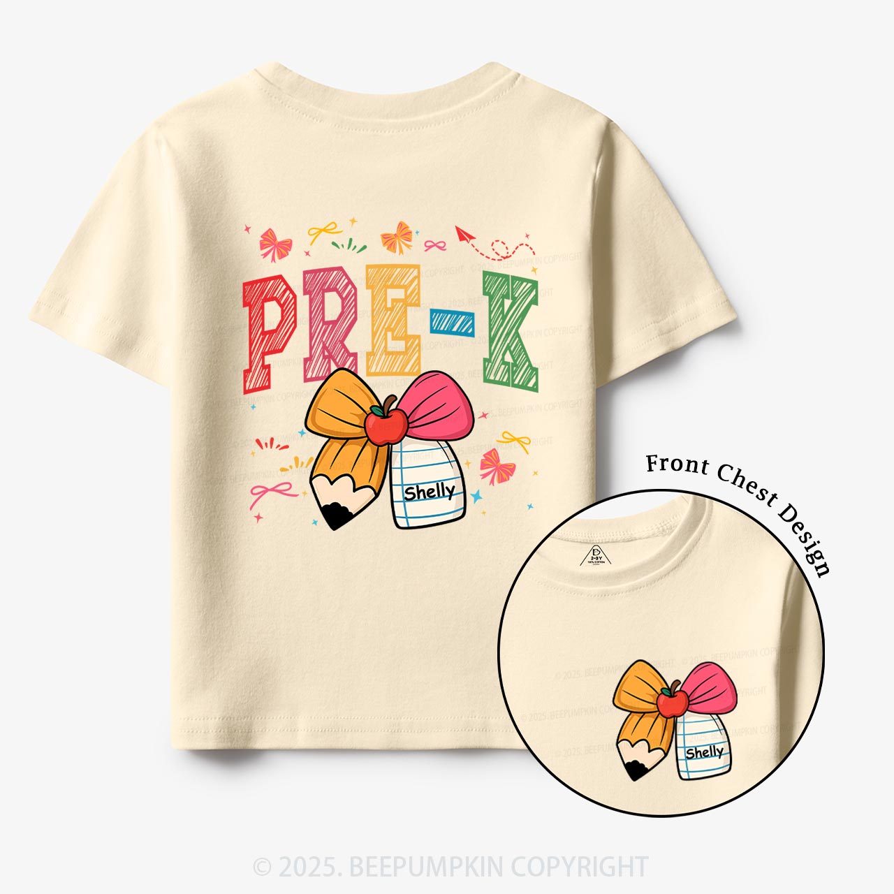 Personalized Girl Back To School Bundle Toddler&Kid's Tees Beepumpkin