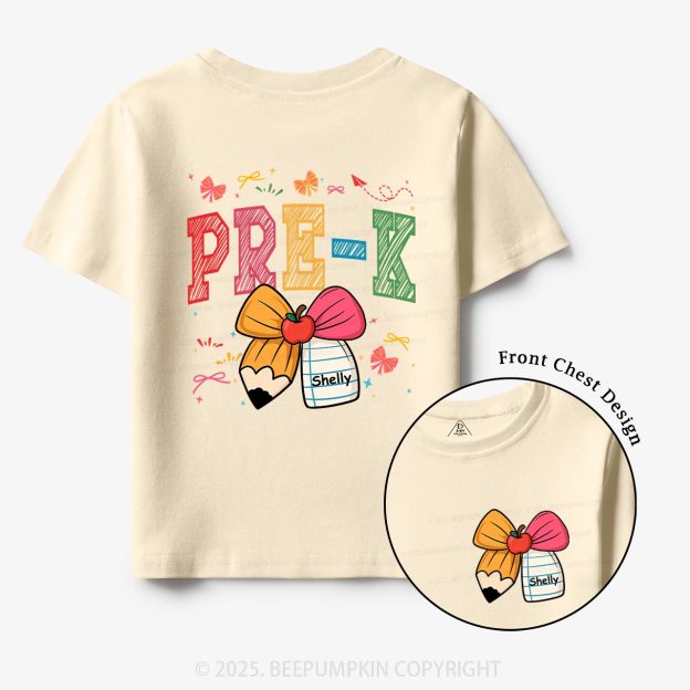 Personalized Girl Back To School Bundle Toddler&Kid's Tees Beepumpkin