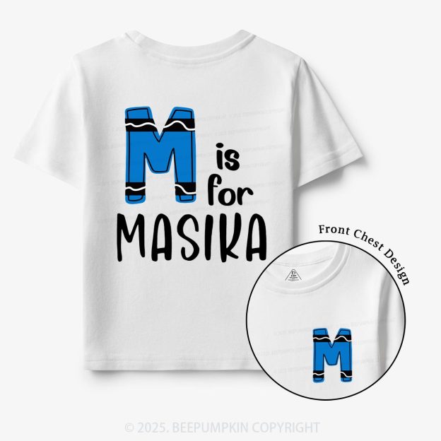 Personalized Name First Day Of school Toddler&Kid's Tees Beepumpkin