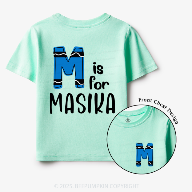 Personalized Name First Day Of school Toddler&Kid's Tees Beepumpkin