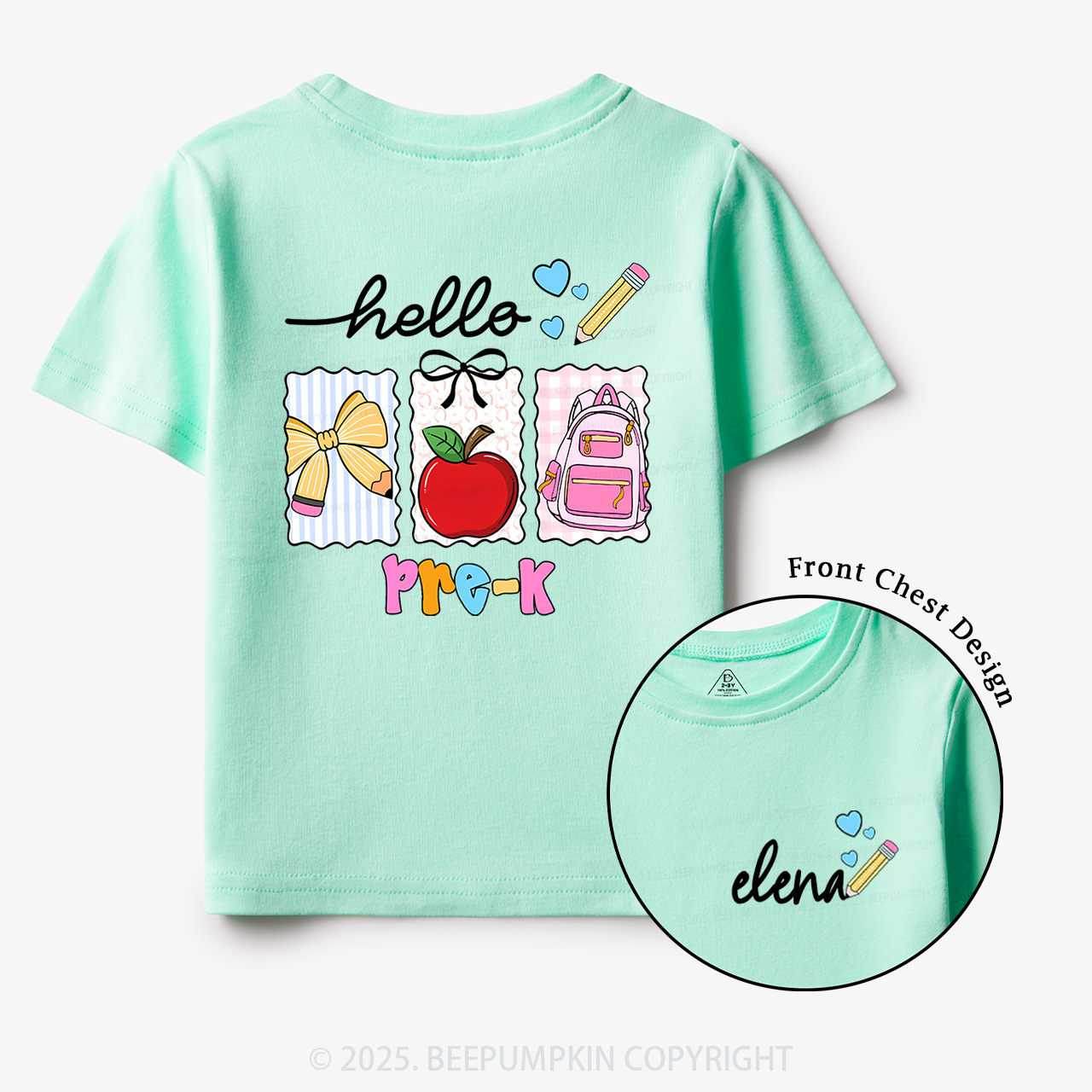 Personalized Back To School Gift Package Toddler&Kid's Tees Beepumpkin