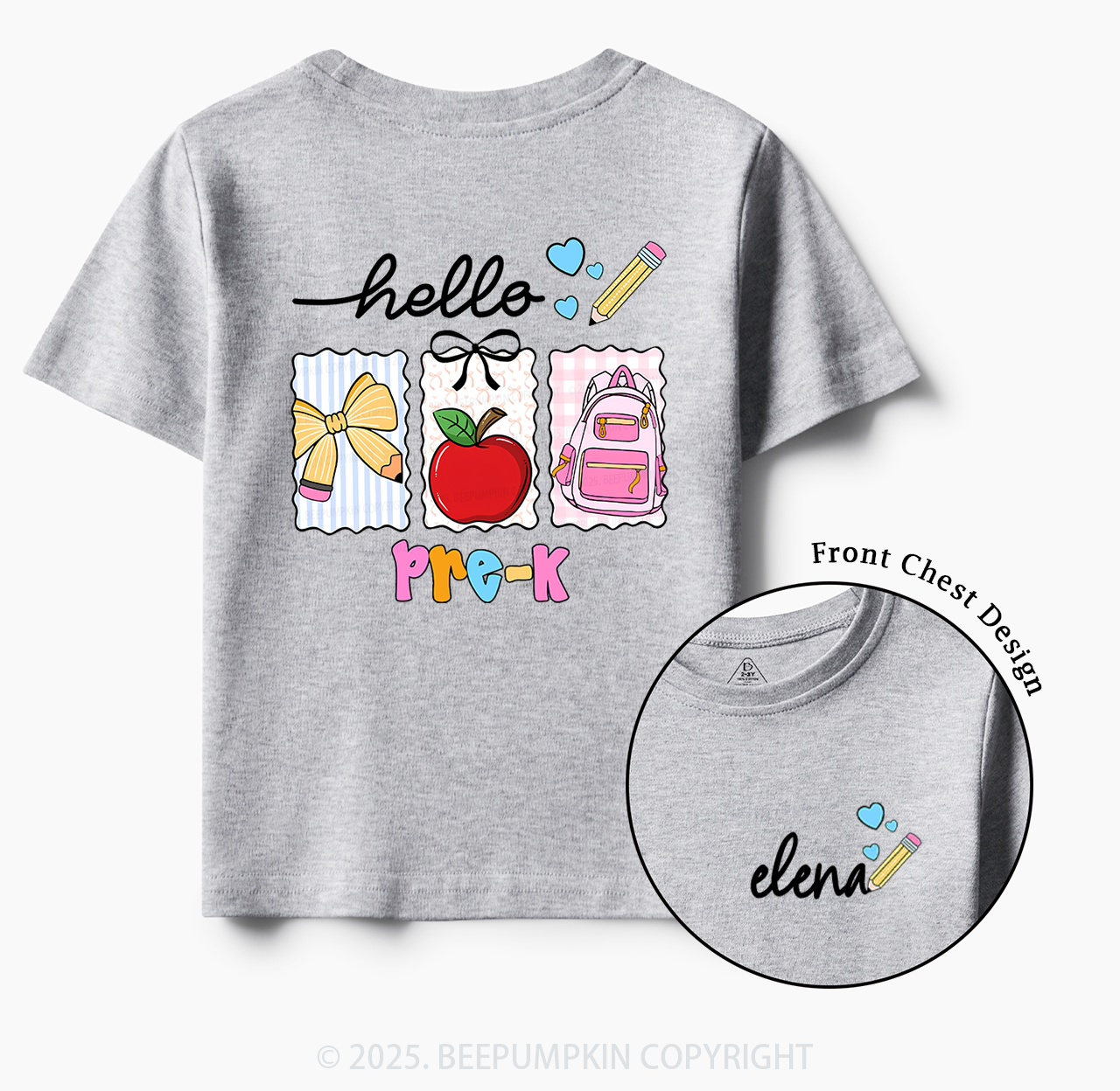 Personalized Back To School Gift Package Toddler&Kid's Tees Beepumpkin