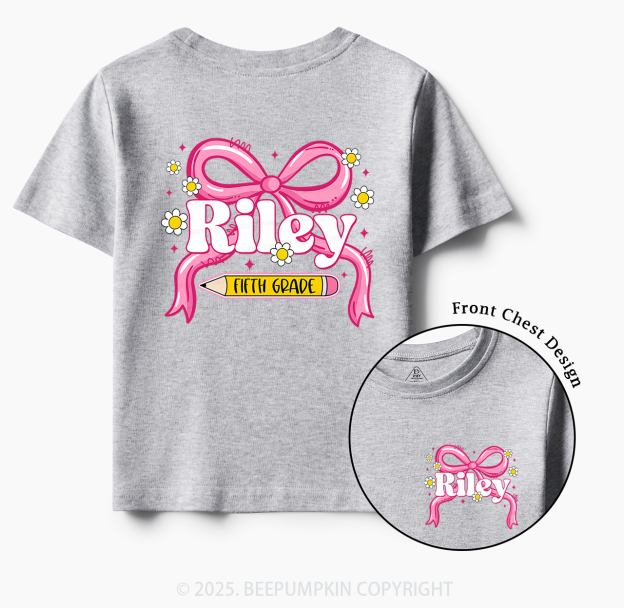 Personalized First Grade Girly  Toddler&Kid's Tees Beepumpkin