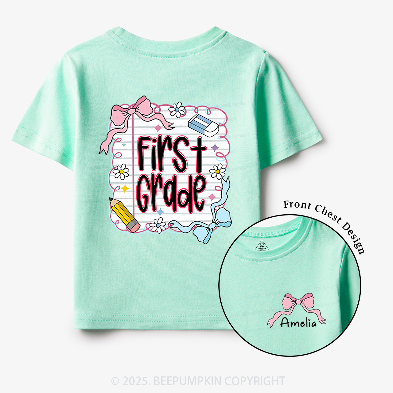 Personalized Back To School Bundle Toddler&Kid's Tees Beepumpkin