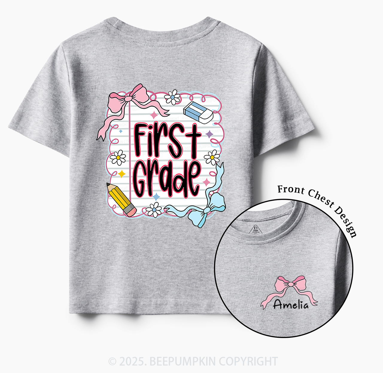 Personalized Back To School Bundle Toddler&Kid's Tees Beepumpkin