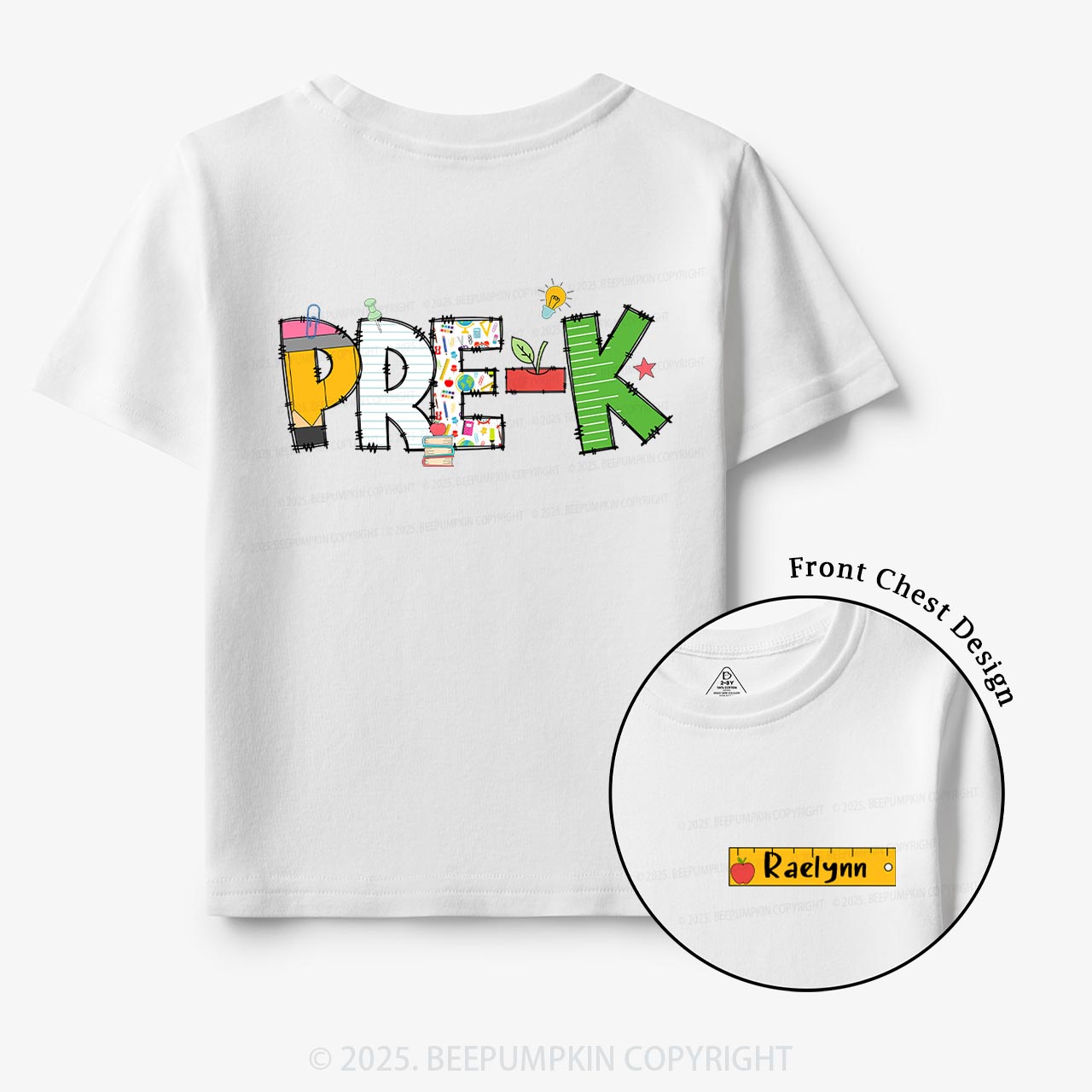 Personalized Letter Grade Toddler&Kid's Tees Beepumpkin