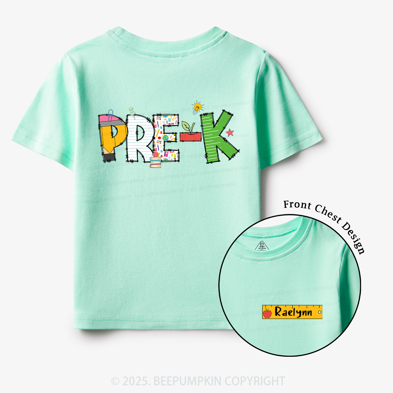 Personalized Letter Grade Toddler&Kid's Tees Beepumpkin