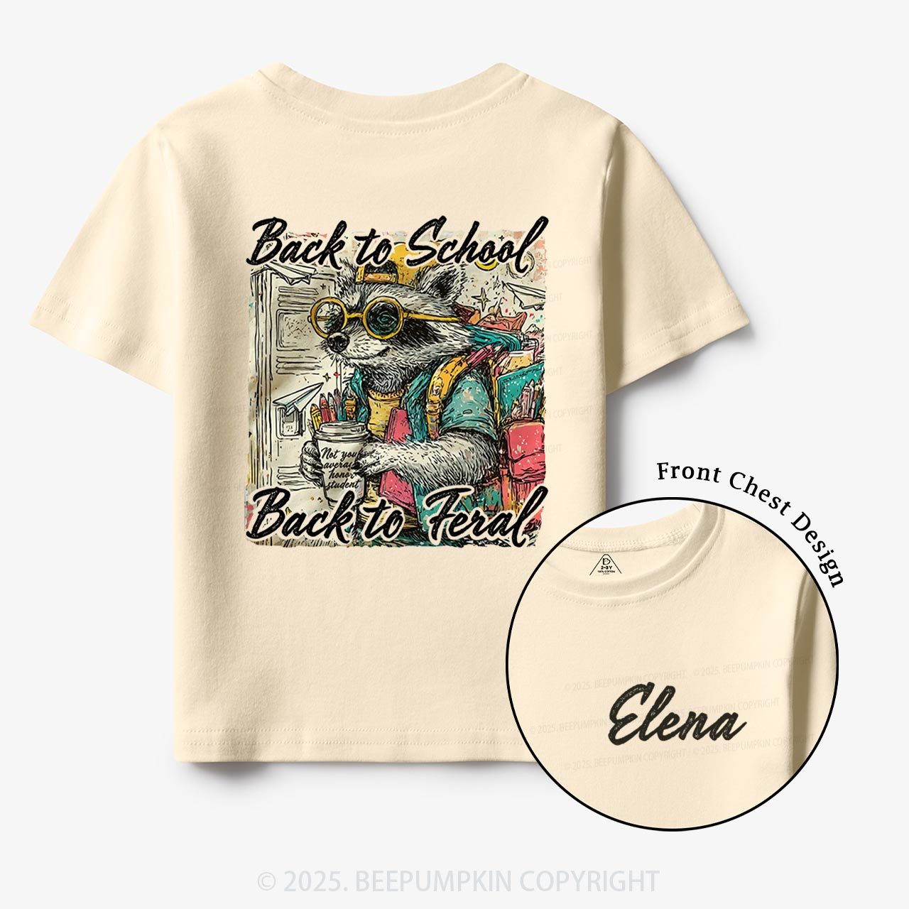 Personalized Raccoon Boy Toddler&Kid's Tees Beepumpkin