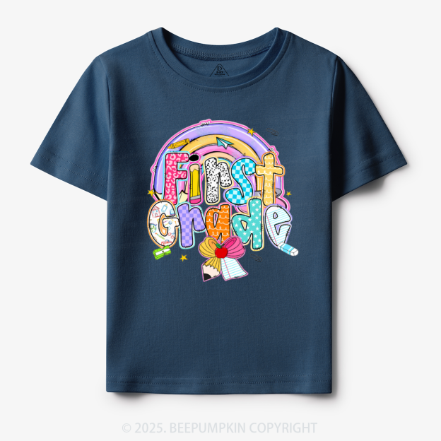 Personalized Rainbow Learning Days Toddler&Kid's Tees Beepumpkin