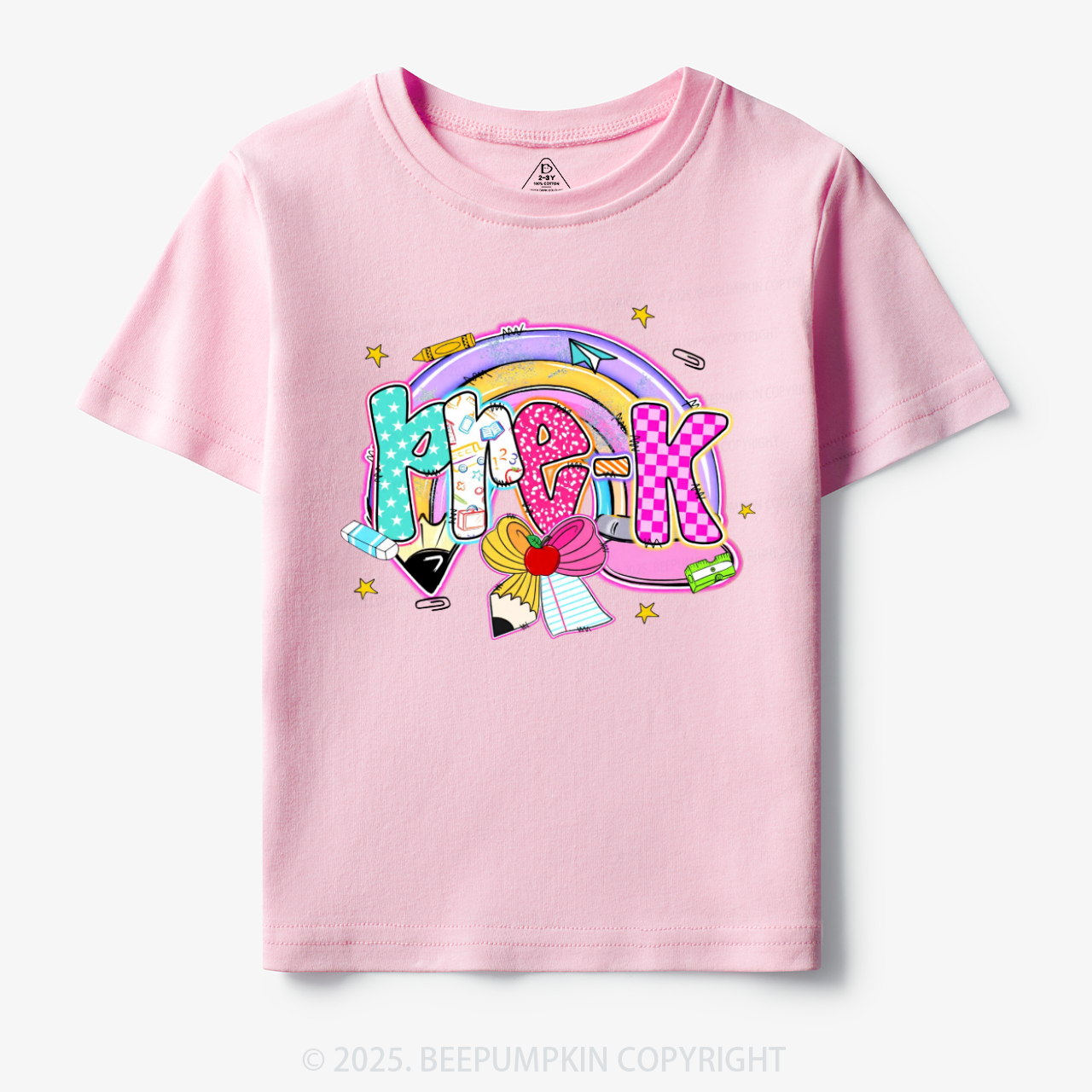 Personalized Rainbow Learning Days Toddler&Kid's Tees Beepumpkin