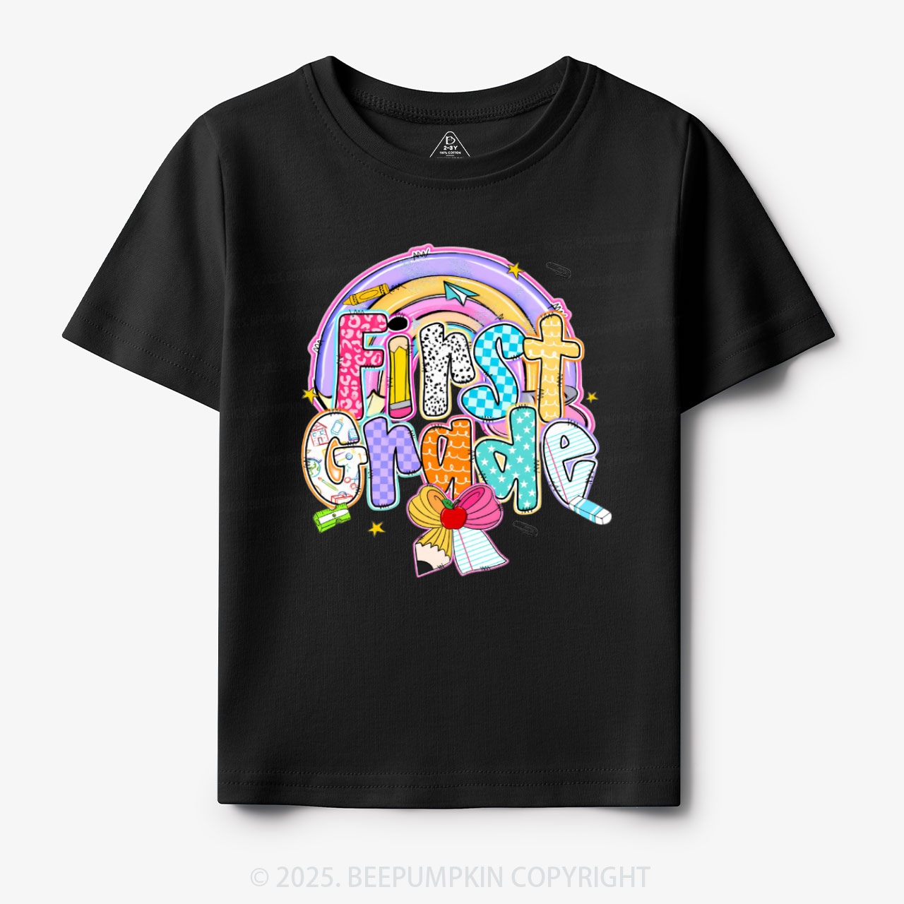 Personalized Rainbow Learning Days Toddler&Kid's Tees Beepumpkin