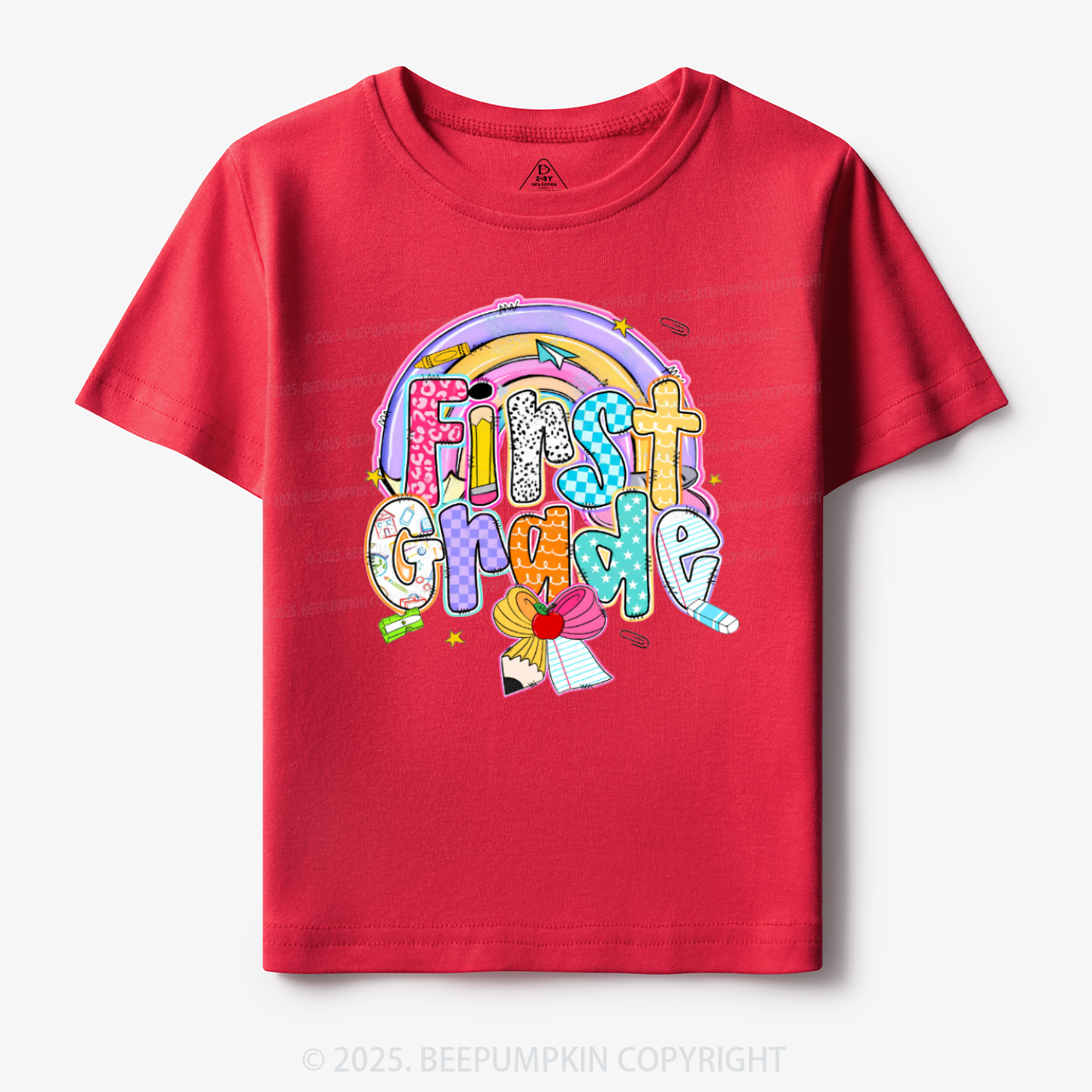 Personalized Rainbow Learning Days Toddler&Kid's Tees Beepumpkin