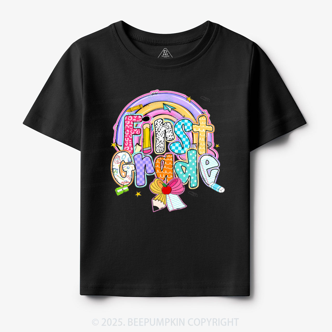 Personalized Rainbow Learning Days Toddler&Kid's Tees Beepumpkin