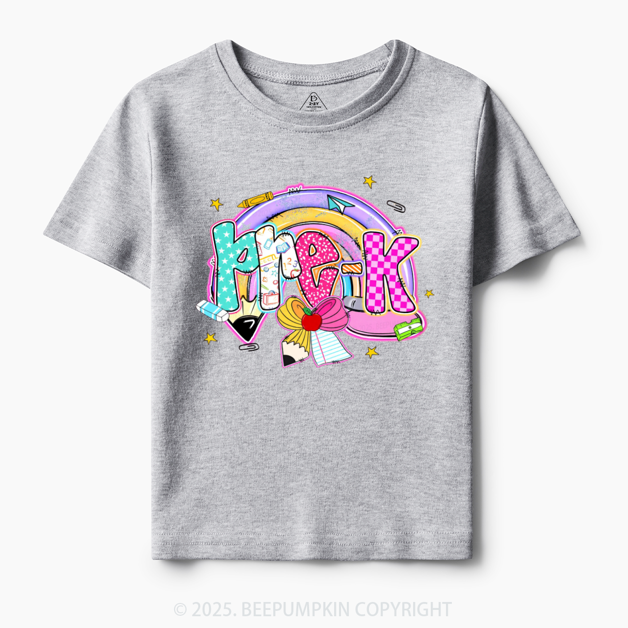 Personalized Rainbow Learning Days Toddler&Kid's Tees Beepumpkin