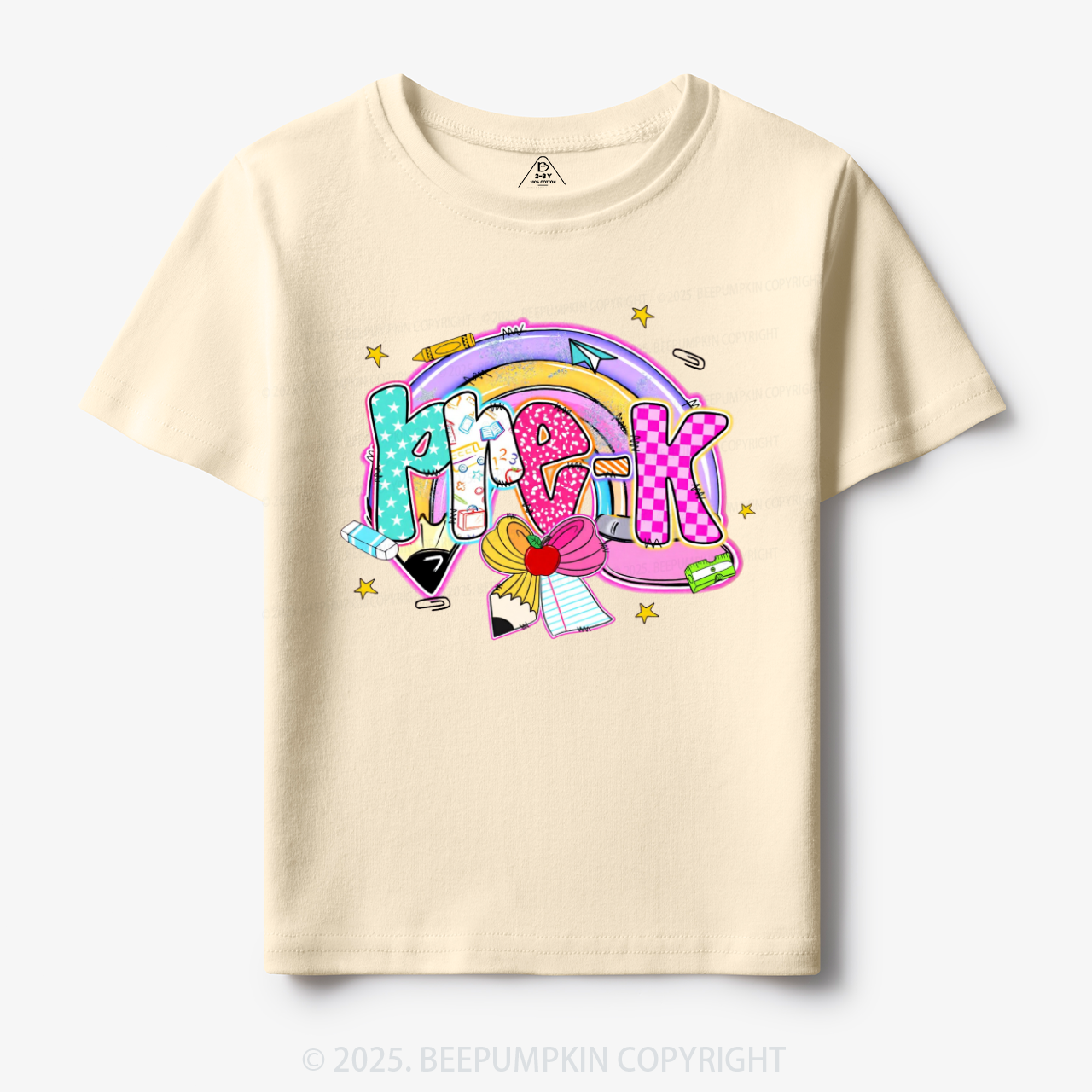 Personalized Rainbow Learning Days Toddler&Kid's Tees Beepumpkin