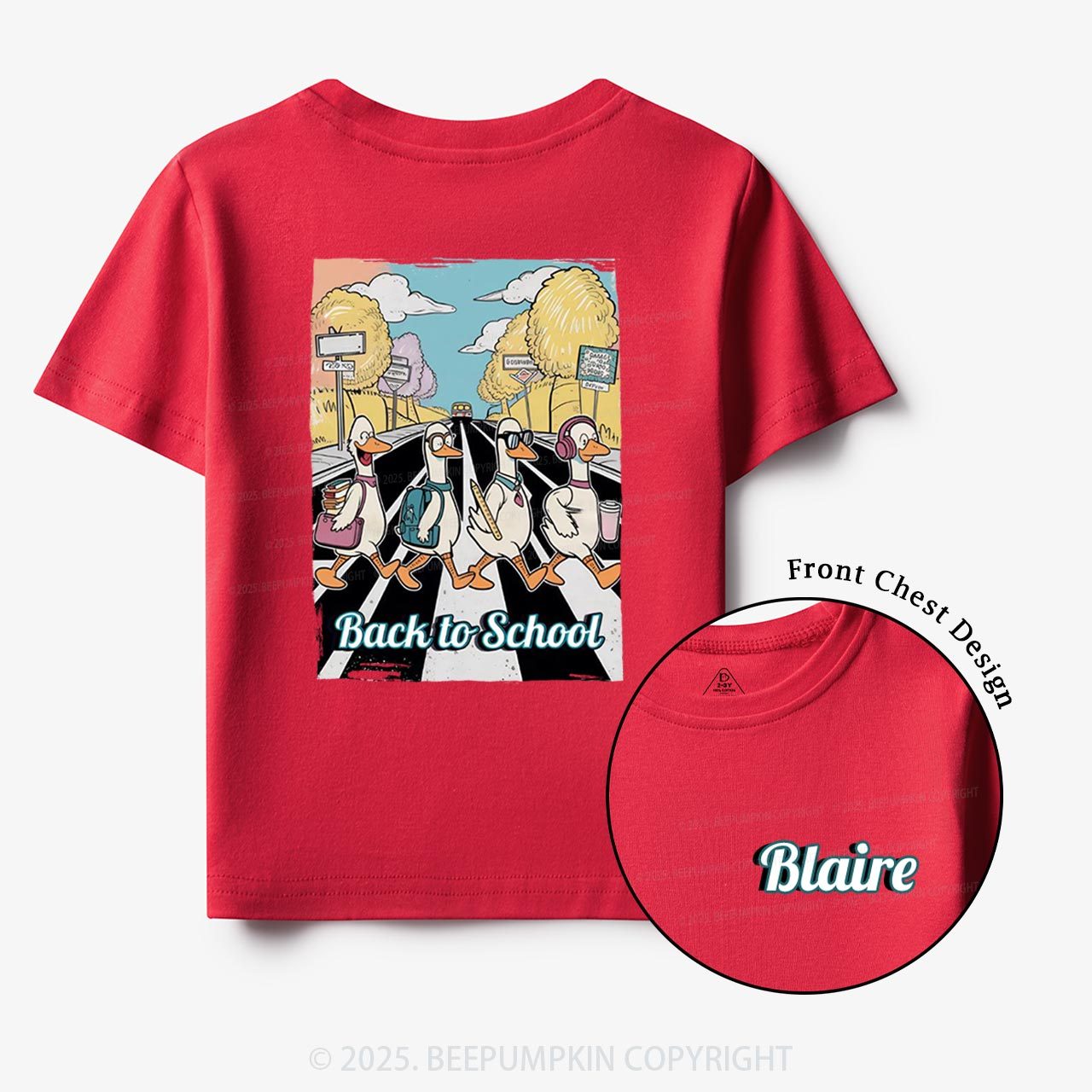 Personalized Silly Goose Back To School Toddler&Kid's Tees Beepumpkin