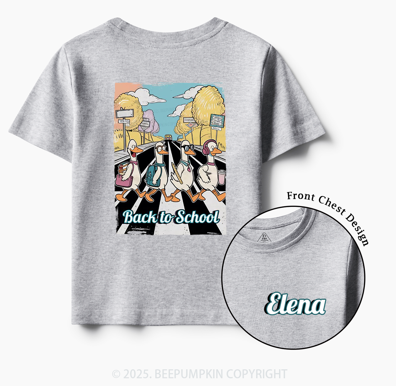 Personalized Silly Goose Back To School Toddler&Kid's Tees Beepumpkin